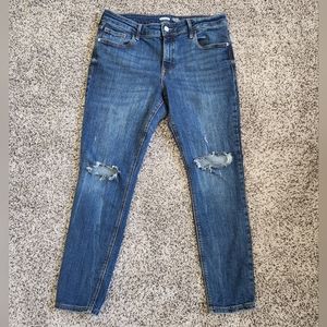 Old Navy Rockstar Super Skinny Mid-Rise Distressed Jeans Size 12 Short